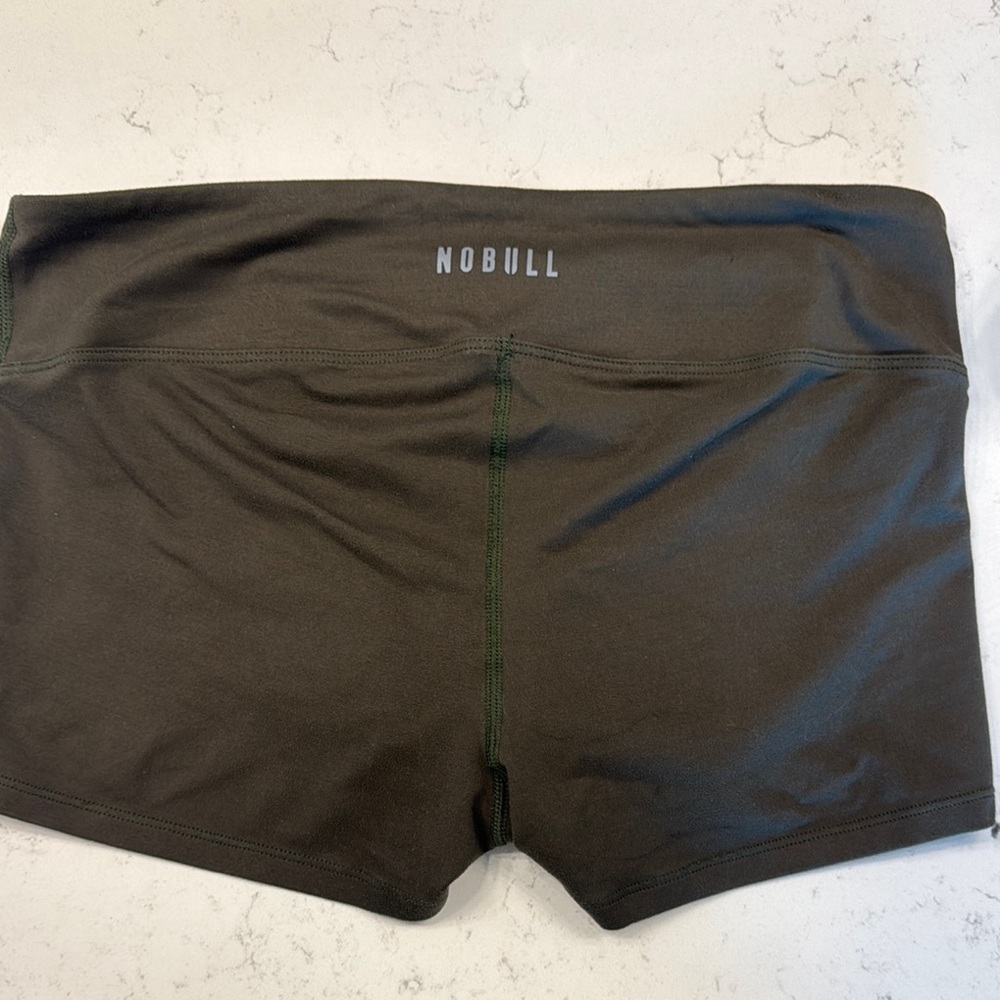 NOBULL Green Bike Shorts with Moisture-Wicking Fabric